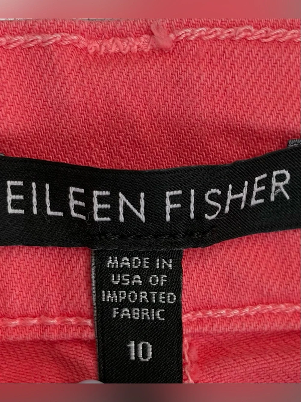 Eileen Fisher Coral-Pink Jeans (10) - Picture 3 of 9